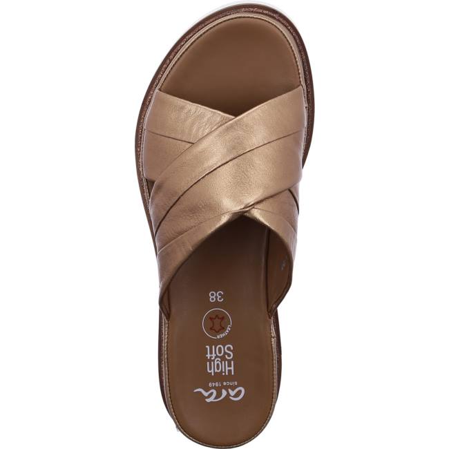 Brown Ara Shoes Dubai Whisky Women's Mules | ARA842WVC