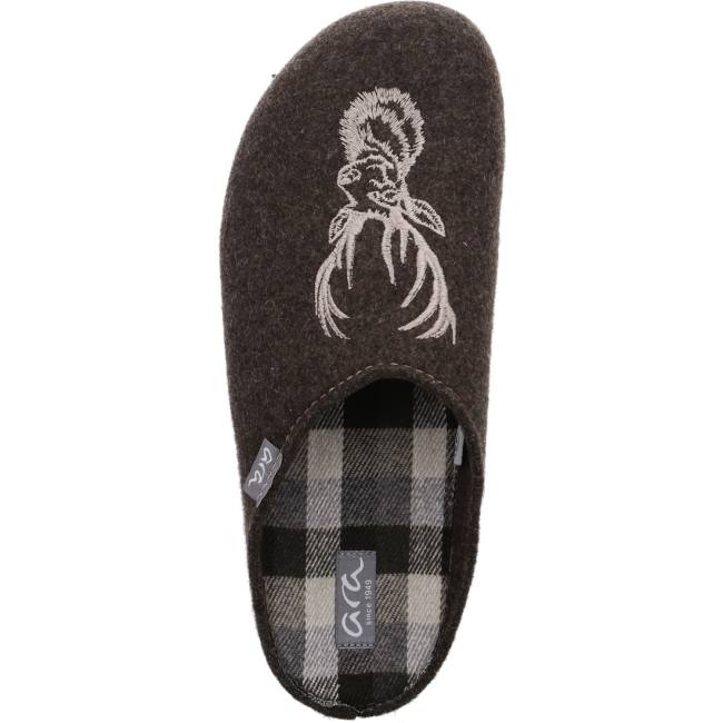 Brown Ara Shoes Enzo Men's Slippers | ARA146AVT