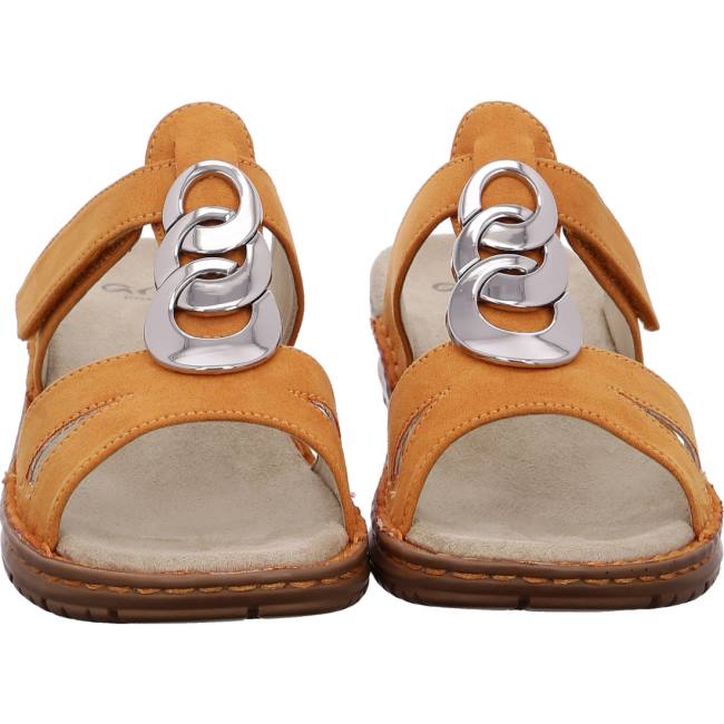 Brown Ara Shoes Hawaii Ochre Women's Mules | ARA978YBA