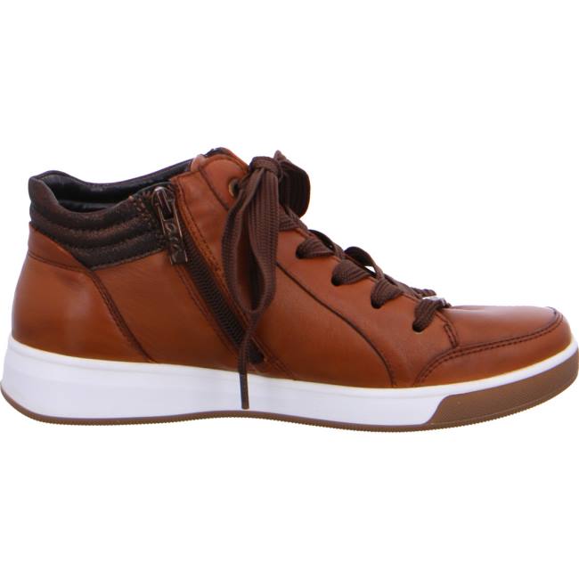 Brown Ara Shoes High Top Rom Women's Sneakers | ARA132NKV