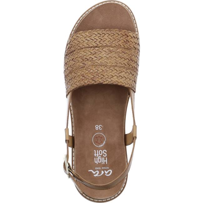 Brown Ara Shoes Kent-sport Cognac Women's Sandals | ARA024LJA