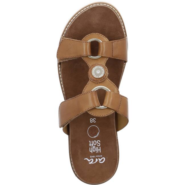 Brown Ara Shoes Kent-sport Cognac Women's Mules | ARA609ERT