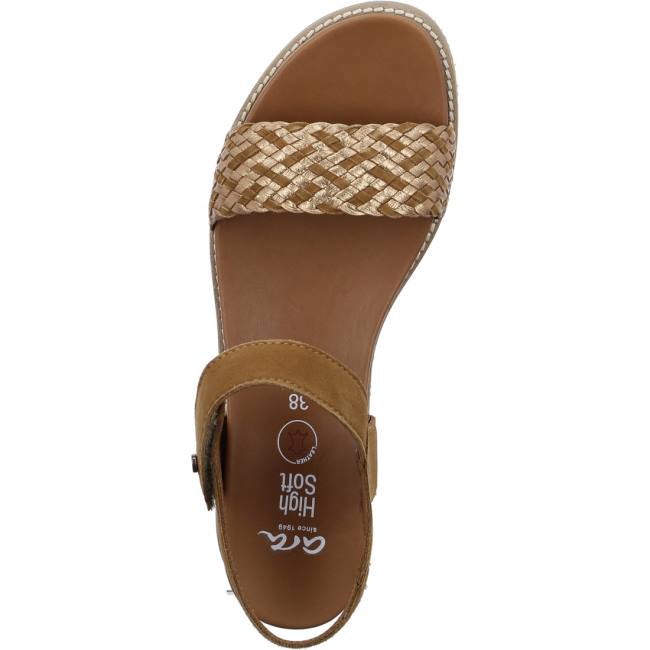 Brown Ara Shoes Kos Whisky Women's Sandals | ARA217OVE