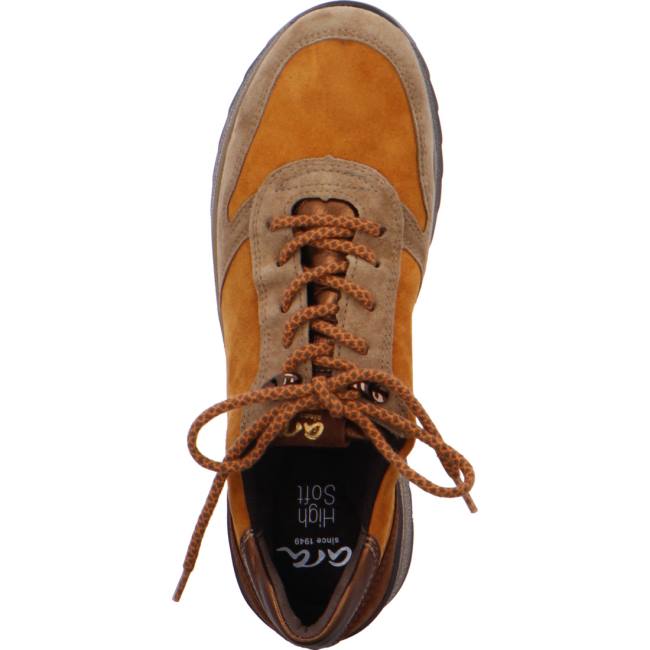 Brown Ara Shoes Lace-ups Osaka Women's Sneakers | ARA253PMB