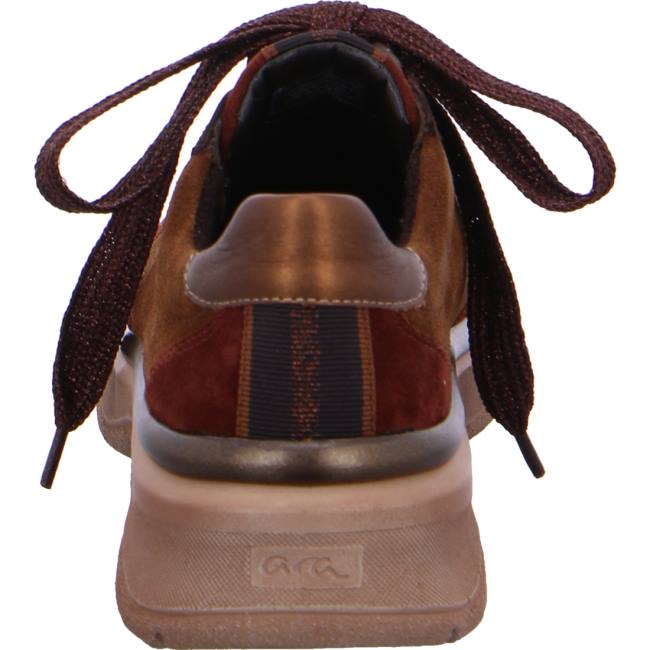 Brown Ara Shoes Lace-ups Roma Women's Sneakers | ARA089XWA