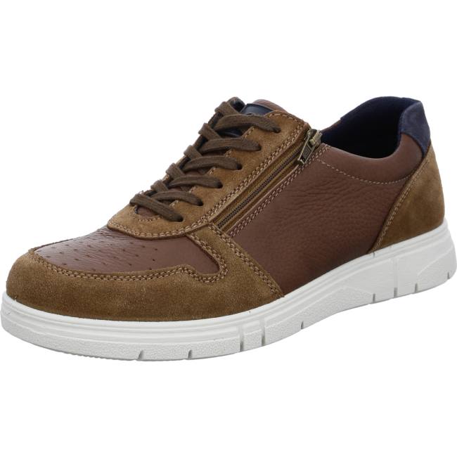 Brown Ara Shoes Loris Cognac Men\'s Lace Up Shoes | ARA839NDC