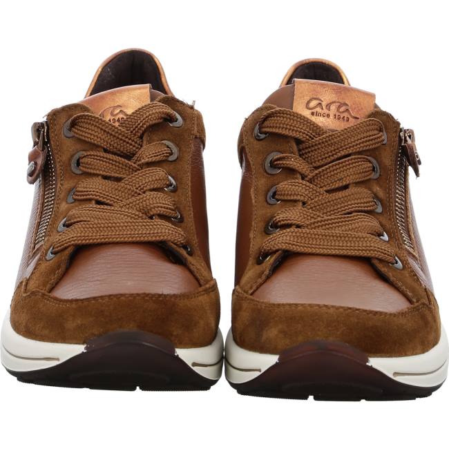 Brown Ara Shoes Nnuts Cognac Women's Sneakers | ARA128EPA