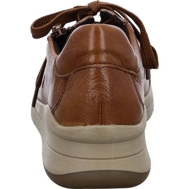 Brown Ara Shoes Osaka Cognac Women's Sneakers | ARA058OQX