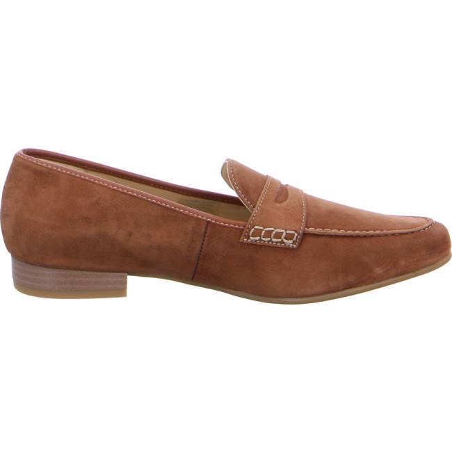 Brown Ara Shoes Penny Kent Cognac Women's Loafers | ARA976YPU