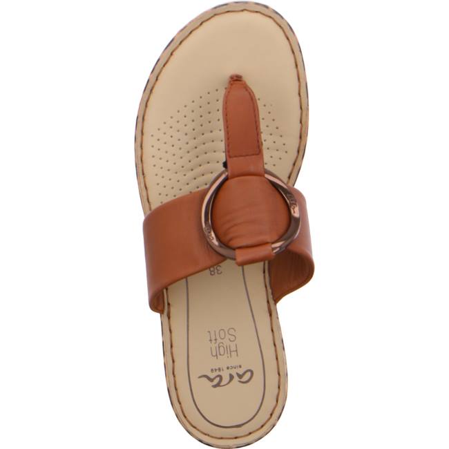 Brown Ara Shoes Positano Cognac Women's Mules | ARA251UVJ