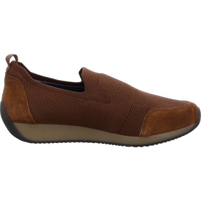 Brown Ara Shoes Slip-ons Lissabon Nuts Women's Loafers | ARA643AMG