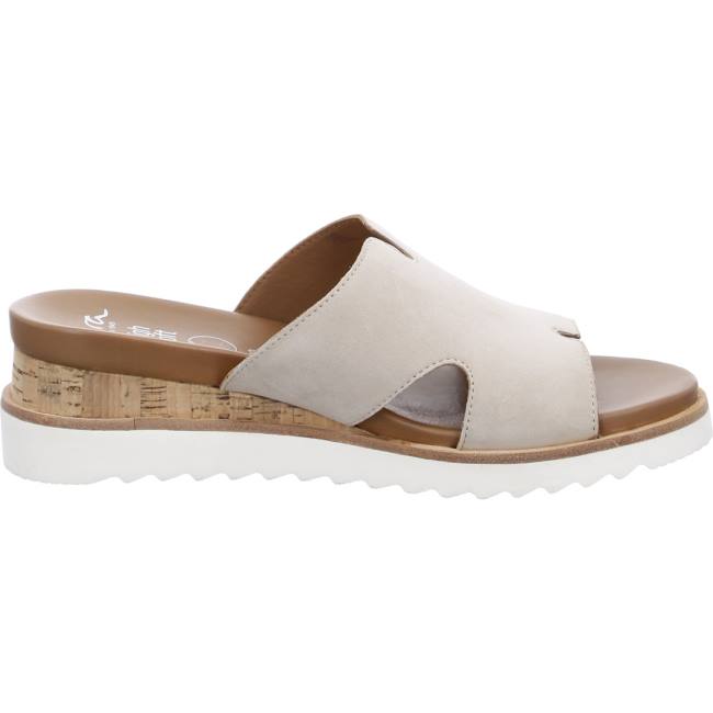 Brown Ara Shoes Valencia Sand Women's Mules | ARA287HFV