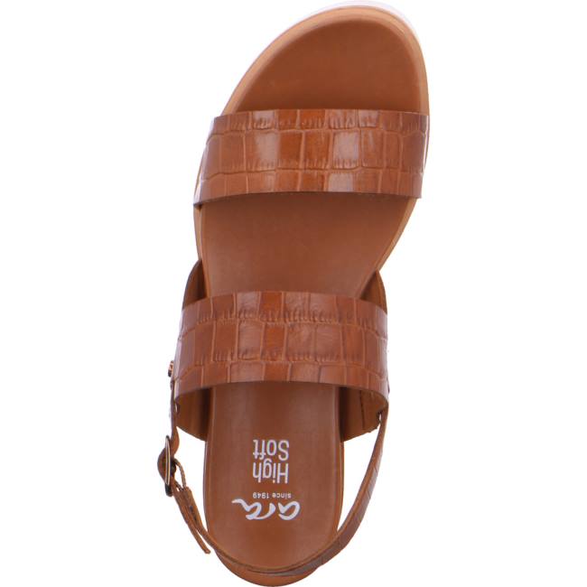 Brown Ara Shoes Wedge Valencia Women's Sandals | ARA982CZK