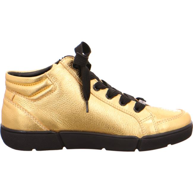 Gold / Black Ara Shoes High Top Rom-sport Women's Boots | ARA134BSE