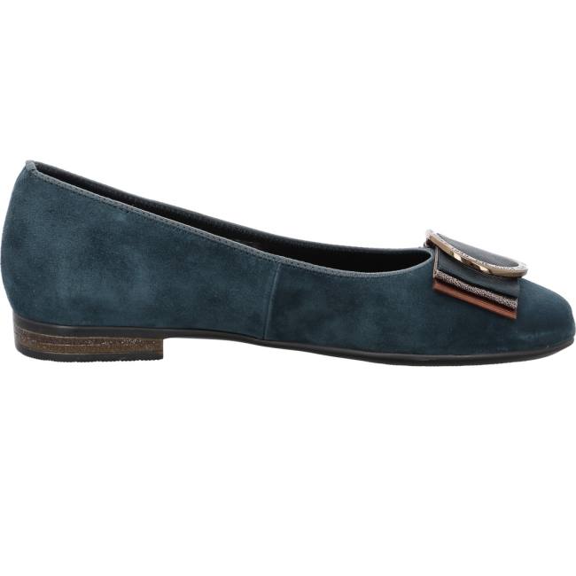 Green Ara Shoes Ballet Pumps Sardinia Peacock Women's Ballerina | ARA248DLI