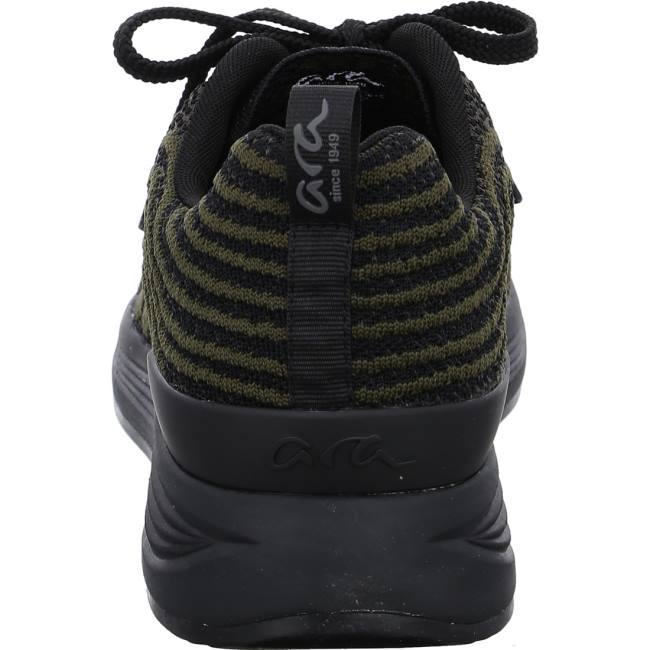 Green Ara Shoes Chicago Oliv-black Men's Sneakers | ARA598MXT