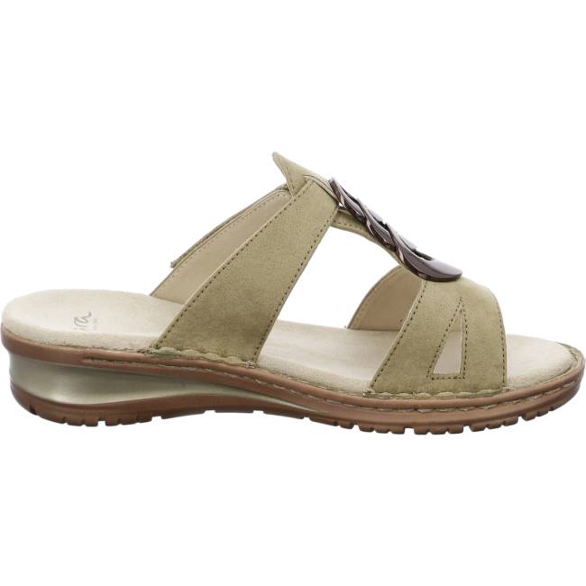 Green Ara Shoes Hawaii Khaki Women's Mules | ARA680GYN