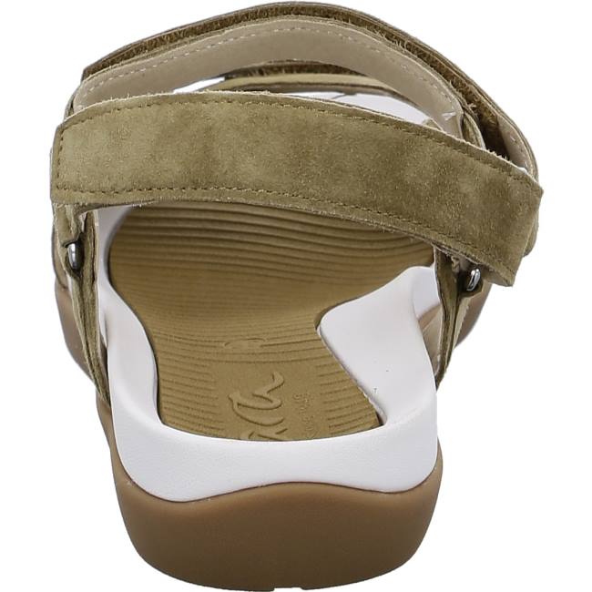 Green Ara Shoes Nepal Khaki Women's Sandals | ARA597FHV