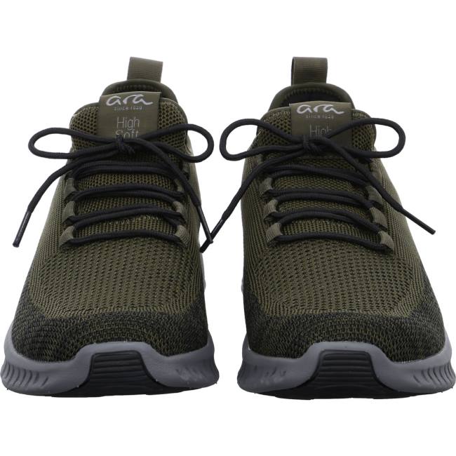 Green Ara Shoes San Diego Olive-black Men's Sneakers | ARA649HNJ