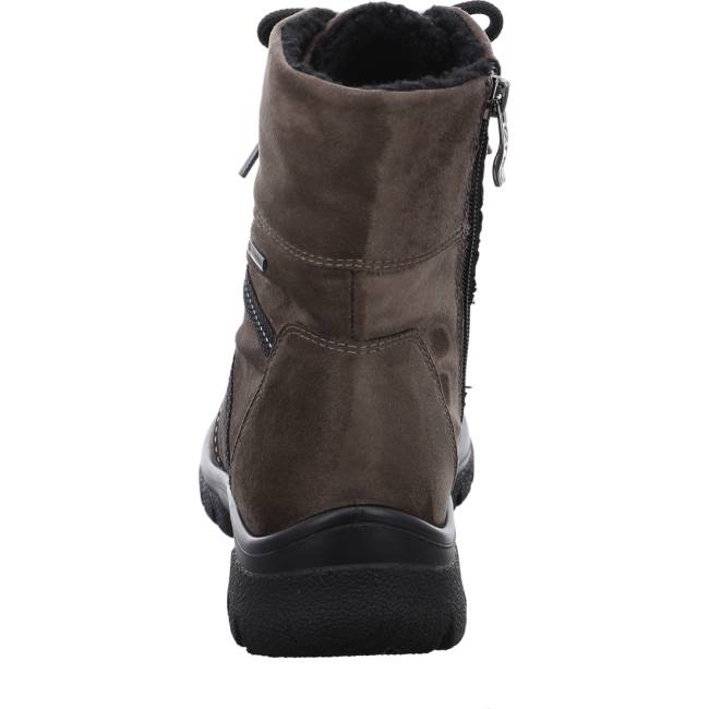 Grey Ara Shoes Ankle Saas-fee Taiga Women's Boots | ARA059FKY