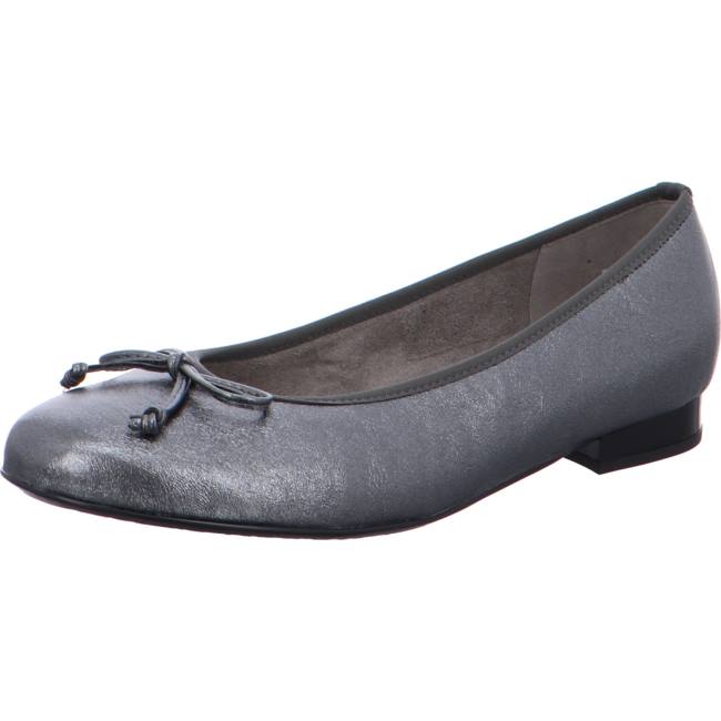 Grey Ara Shoes Ballet Pumps Pisa Women\'s Ballerina | ARA054ERY