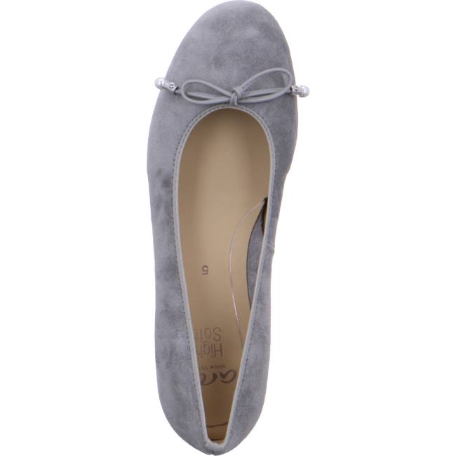 Grey Ara Shoes Ballet Pumps Sardinia Oyster Women's Ballerina | ARA176BUK