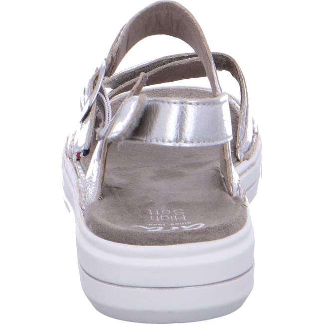 Grey Ara Shoes Courtyard Silver Women's Sandals | ARA236NDZ