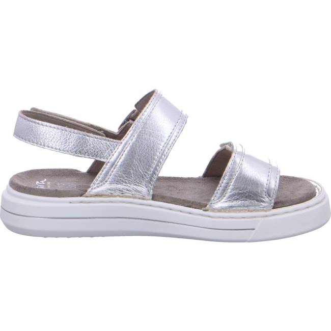 Grey Ara Shoes Courtyard Silver Women's Sandals | ARA236NDZ