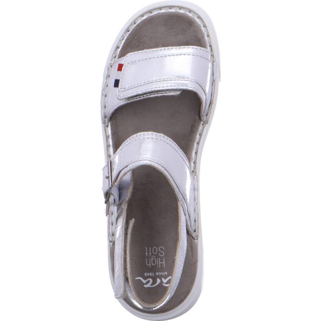 Grey Ara Shoes Courtyard Silver Women's Sandals | ARA236NDZ