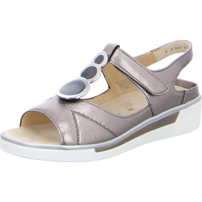 Grey Ara Shoes Courtyard Women\'s Sandals | ARA509NTX