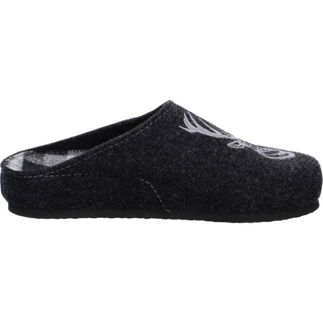 Grey Ara Shoes Enzo Charcoal Men's Slippers | ARA716UAH