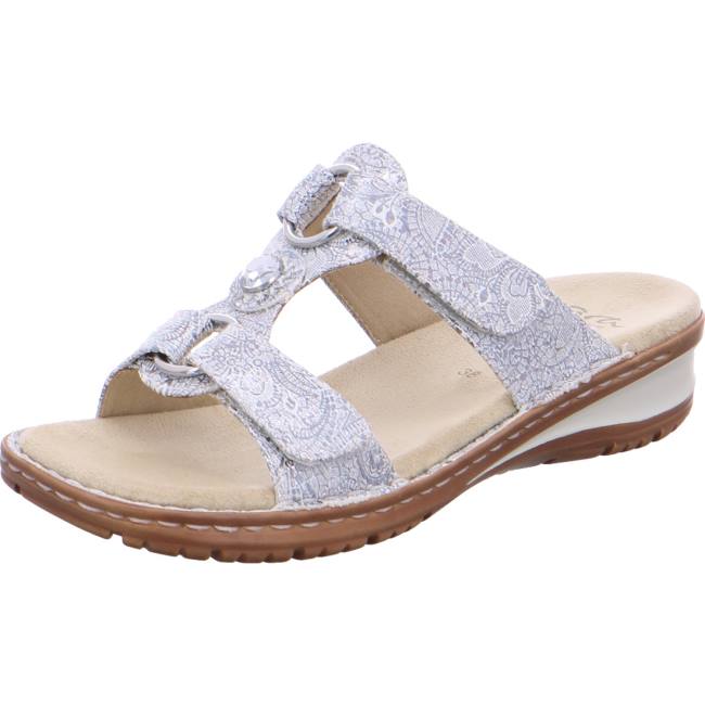 Grey Ara Shoes Hawaii Silver Women\'s Mules | ARA923DYN