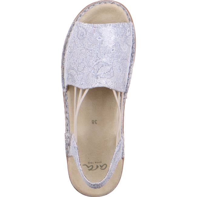 Grey Ara Shoes Hawaii Silver Women's Sandals | ARA476XQR