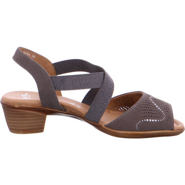 Grey Ara Shoes Heeled Lugano Women's Sandals | ARA857GKU