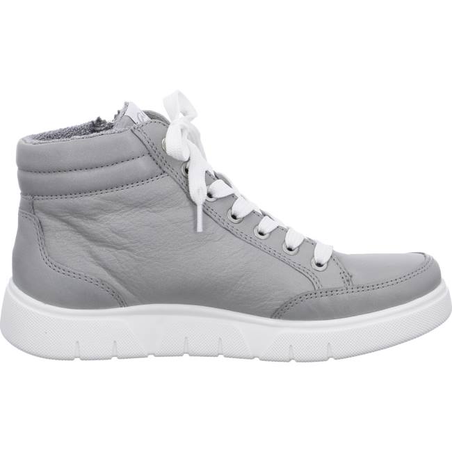 Grey Ara Shoes High Top Rom-sport Oyster Women's Sneakers | ARA476OPE