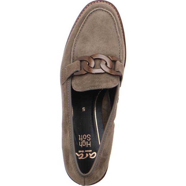 Grey Ara Shoes Kent Taiga Women's Loafers | ARA392EVJ