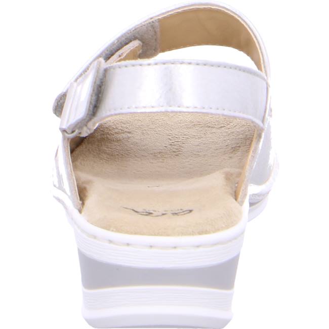 Grey Ara Shoes Korfu Silver Women's Sandals | ARA302YPN