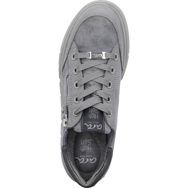 Grey Ara Shoes Lace-ups Rom-sport Oyster Women's Sneakers | ARA396KUS