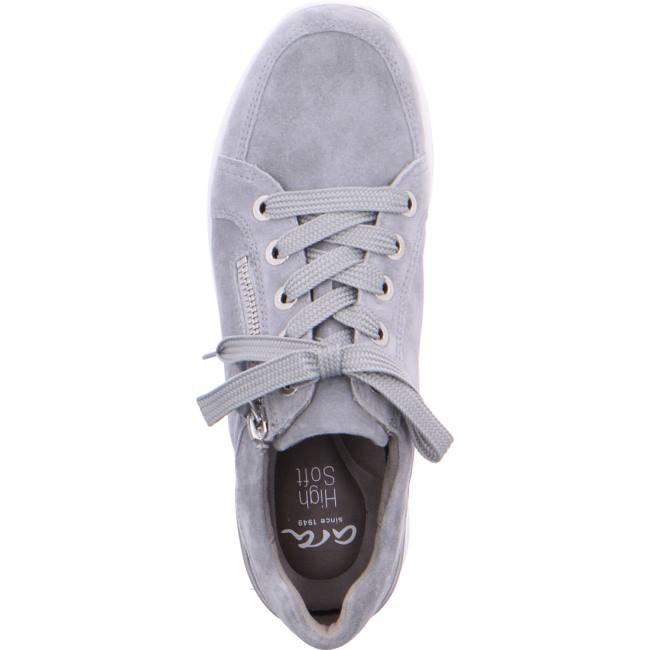 Grey Ara Shoes Lace-ups Sapporo Oyster Women's Sneakers | ARA251UHV