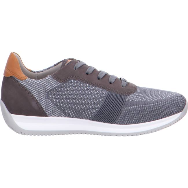 Grey Ara Shoes Lisboa Men's Sneakers | ARA456SRQ