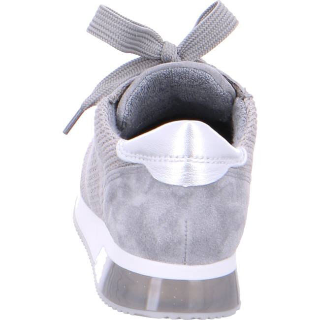 Grey Ara Shoes Lissabon Oyster-silver Women's Sneakers | ARA092CJE