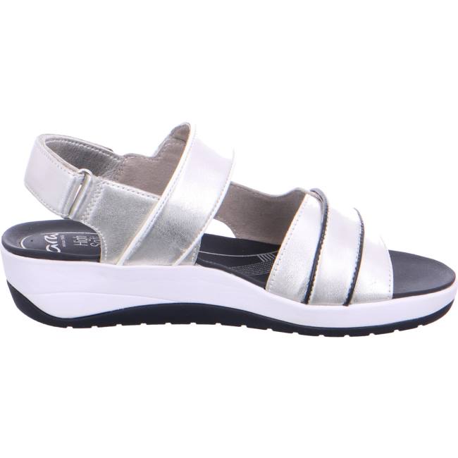 Grey Ara Shoes Napoli Silver Women's Sandals | ARA748VDX