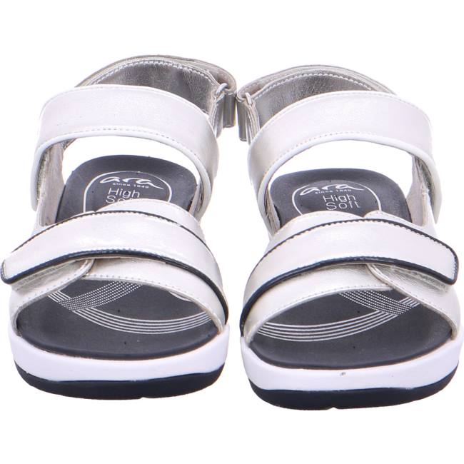 Grey Ara Shoes Napoli Silver Women's Sandals | ARA748VDX