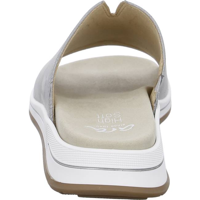 Grey Ara Shoes Osaka Oyster Women's Mules | ARA935AQW