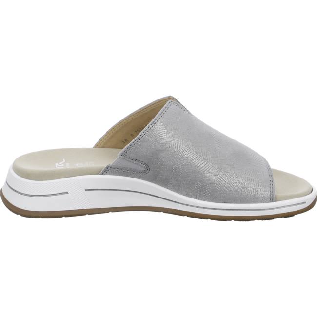 Grey Ara Shoes Osaka Oyster Women's Mules | ARA935AQW