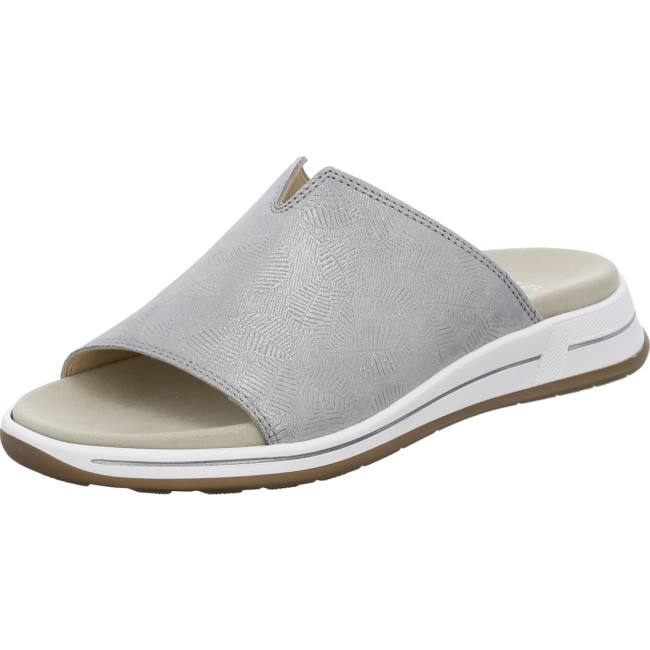 Grey Ara Shoes Osaka Oyster Women\'s Mules | ARA935AQW