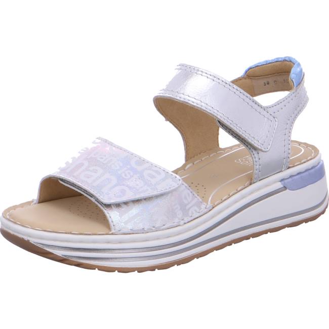 Grey Ara Shoes Sapporo Silver Women\'s Sandals | ARA425SOQ