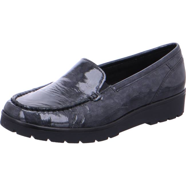 Grey Ara Shoes Slip-ons Dallas Graphit Women\'s Loafers | ARA296FRN