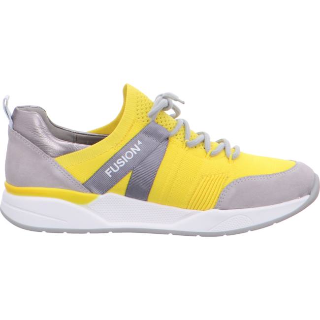 Grey / Yellow Ara Shoes L.A. Women's Sneakers | ARA185CYH