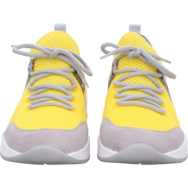 Grey / Yellow Ara Shoes L.A. Women's Sneakers | ARA185CYH